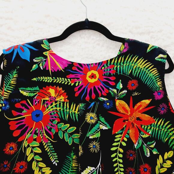 Blouse Size 2X Floral Tropical Whimsycore Fairy Bold Maximalist Vacation Resort - Picture 11 of 16